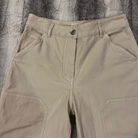 Wilfred Free Brennan Pant High-rise cotton utility pants Gd Birch Sz 4 Workwear - Picture 5 of 8